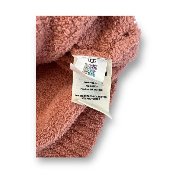 Ugg Nyomi Fuzzy Pink Cardigan Sweater Size Extra Large - Picture 3 of 4